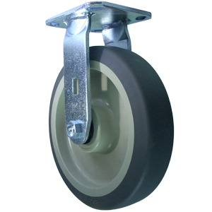 RGD 8x2 GREY RUBBER PLATE RB  - Thermoplastic Rubber / Polyolefin - CASTERS