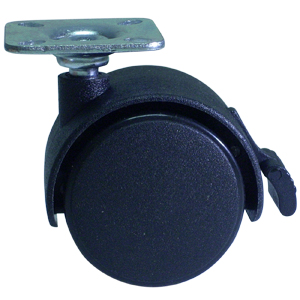 TWN 40mm NY PLATE BLACK BRK  - CASTERS