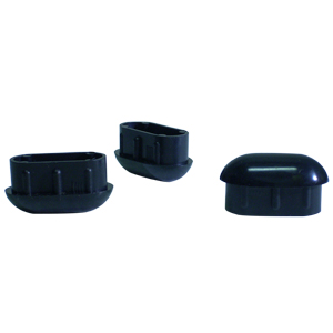 INS DOMED 7/8x1 1/2 (16)BLK  - Oval - INSERTS