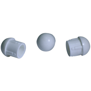 INS RND 7/8 (16-18) WHITE ANGLED DOMED  - Polyethylene - INSERTS